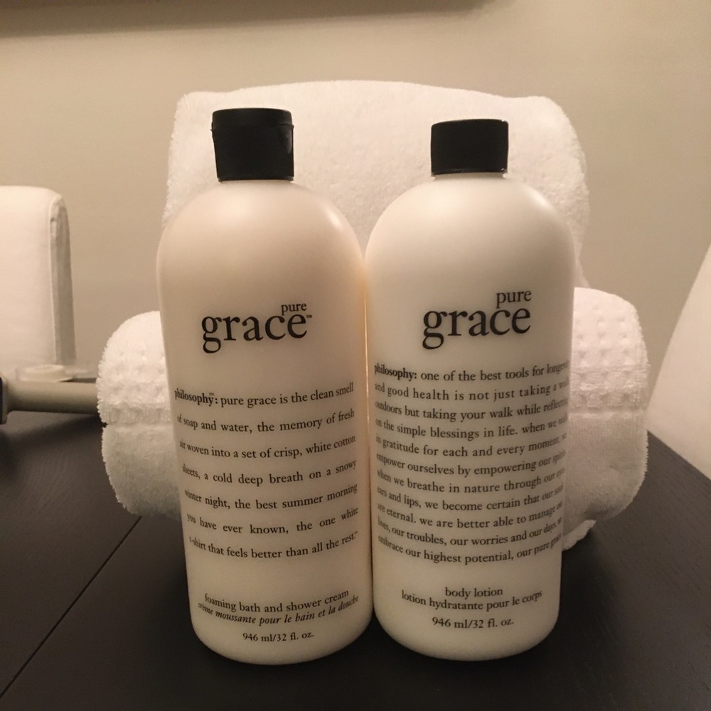 Philosophy Pure Grace 32oz Bath PLUS Body Lotion